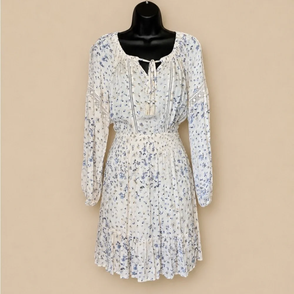 Lovestitch Boho Floral Long Sleeve Mini Dress
